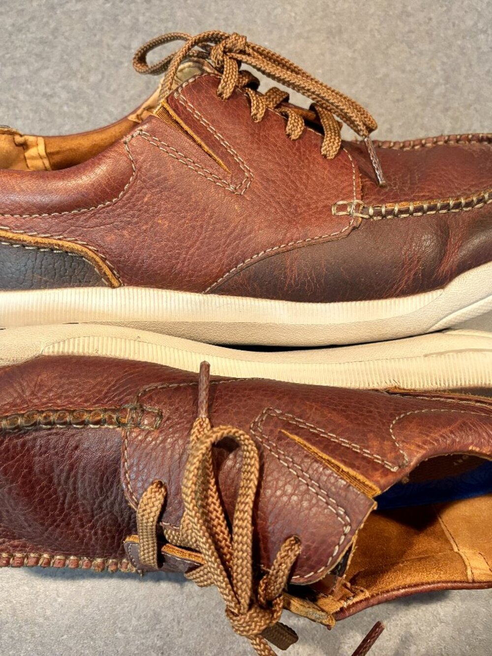 ~~Clarks Collection Leather Casual Oxfords Shoes Men's Size 8 US Brown  *******B